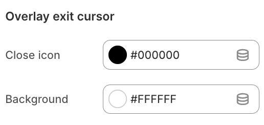 Overlay exit colors