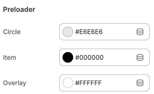 Preloader colors