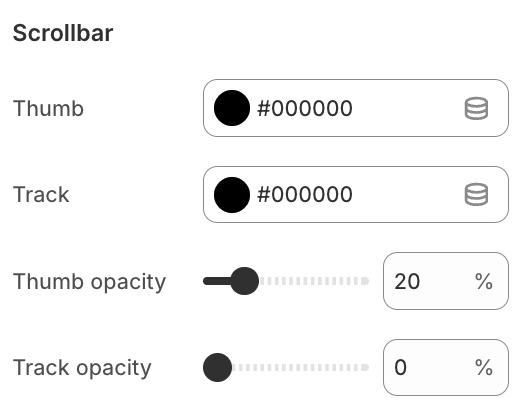 Scrollbar colors