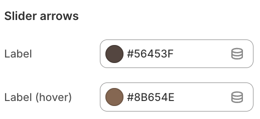 Slider arrows color