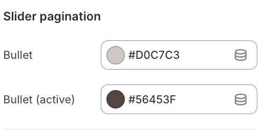Slider pagination colors