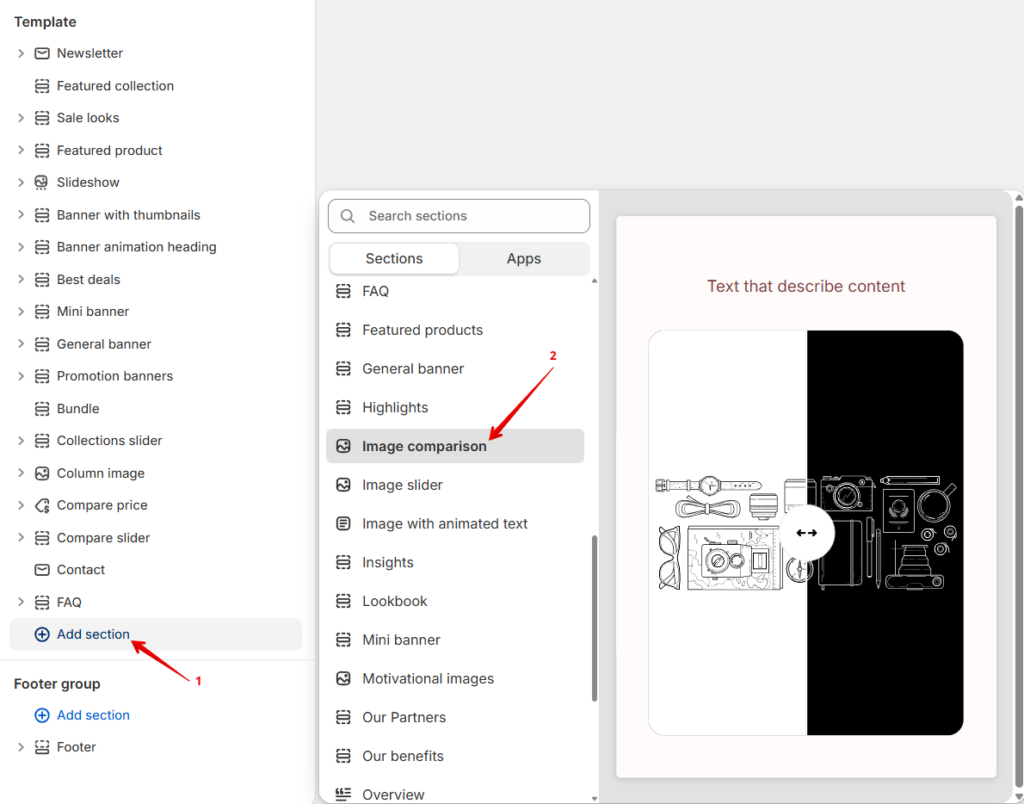 add image comparison