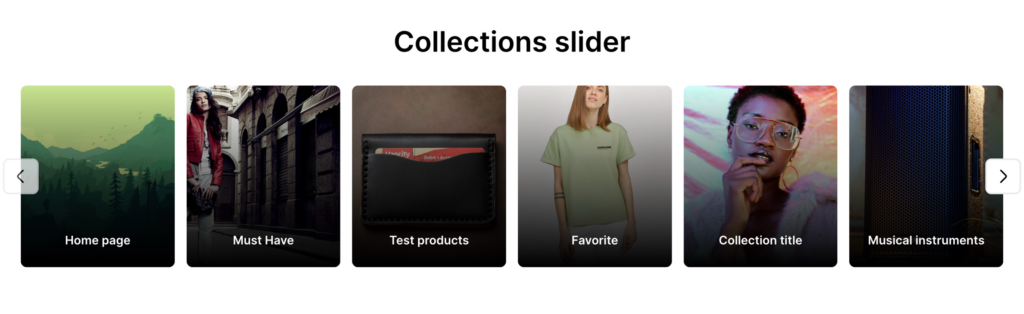collections slider preview