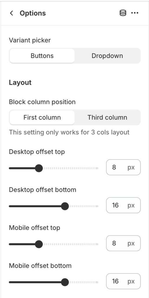 options block