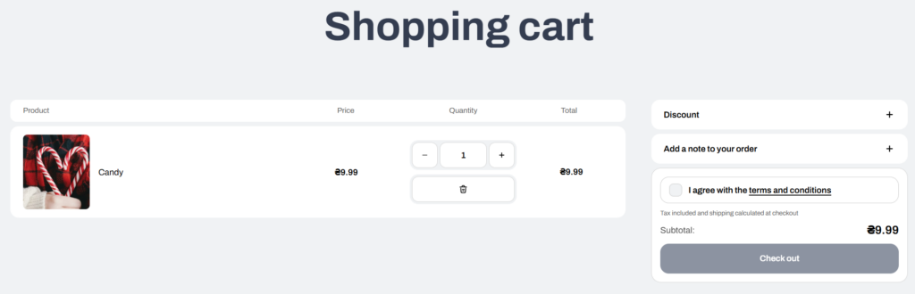 Cart template