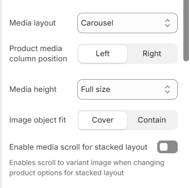 Featured product media