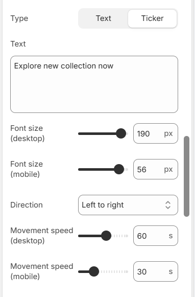 Interactive slides big heading 
