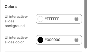 Interactive slides colors