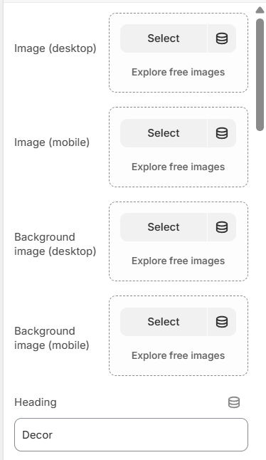 Interactive slides image block