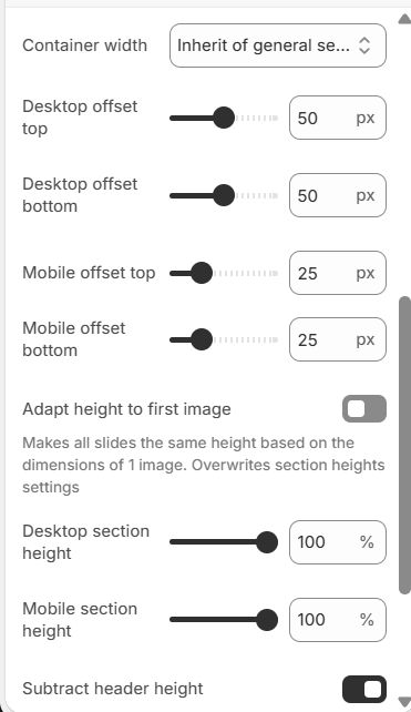Interactive slides layout