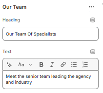 Our team general