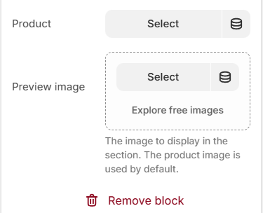 Product bundle block settings