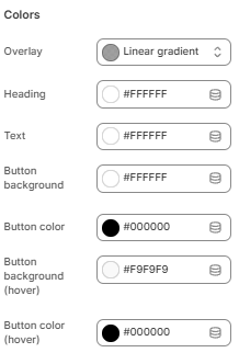 Slideshow block colors
