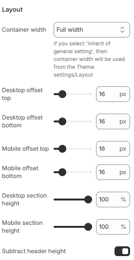 Slideshow layout