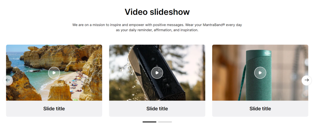 Video slideshow preview