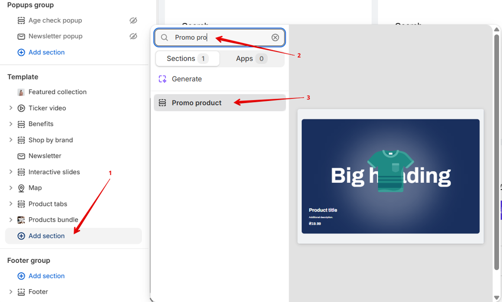 add Promo product