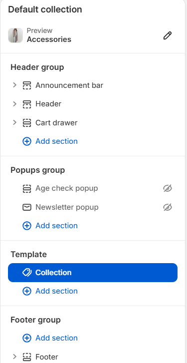 add collection template