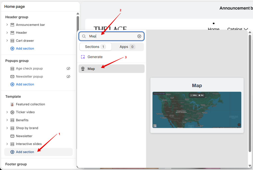 add map