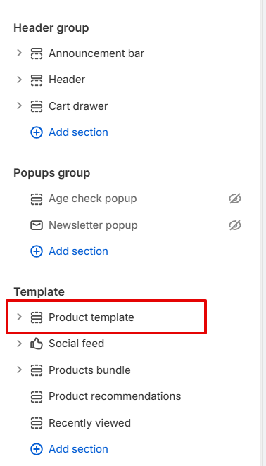 add product template