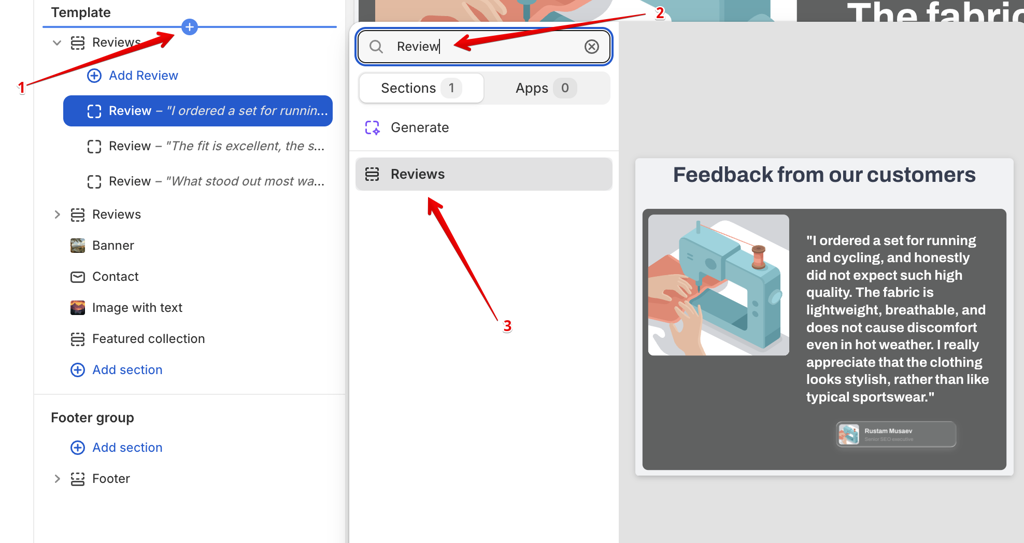 add reviews