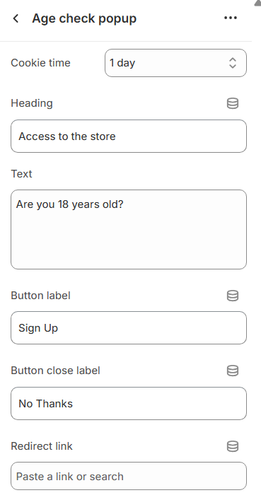 age check popup general