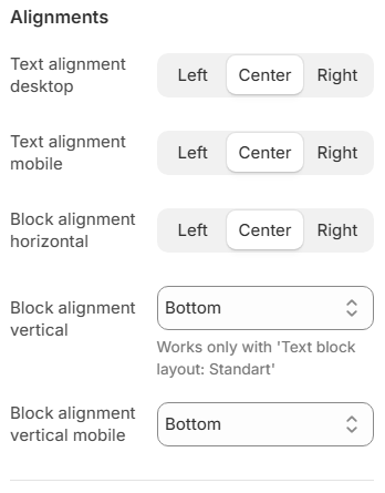 banner alignments