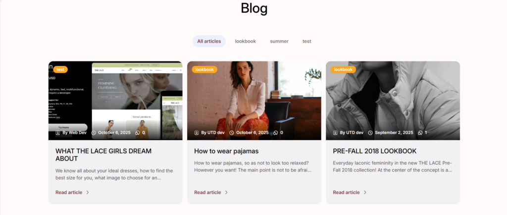 blog page