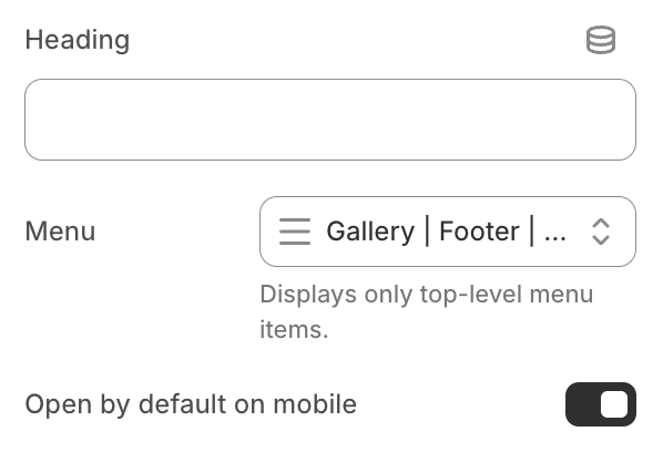 footer block menu