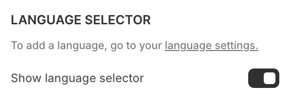 footer language