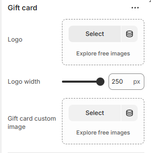 gift card settings
