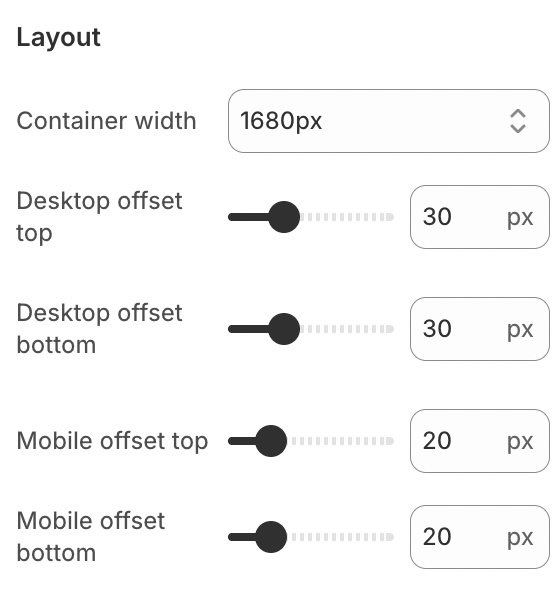 layout settings