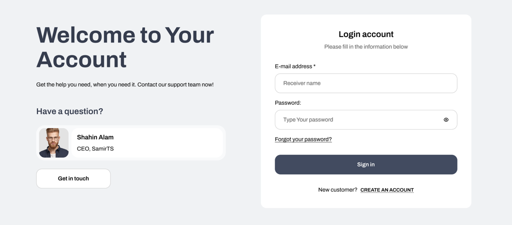 login template