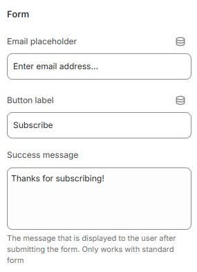 newsletter form
