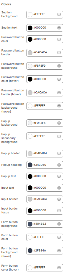 password colors