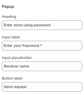 password popup