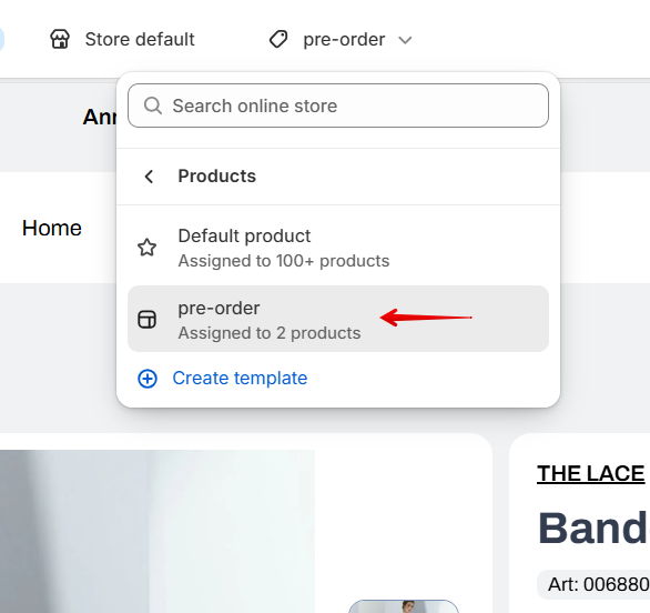 pre order page