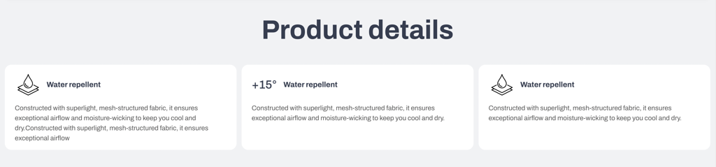 product details