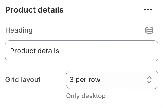 product details general