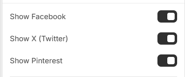 product template socials block