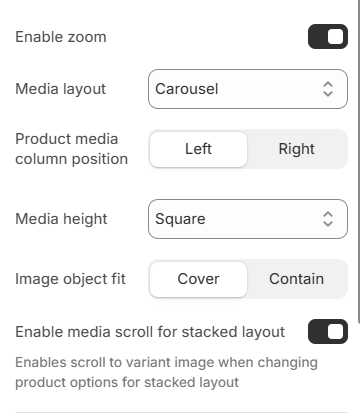 product template media