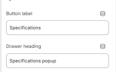 product template specifications