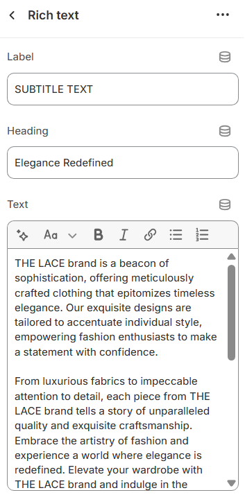 rich text general