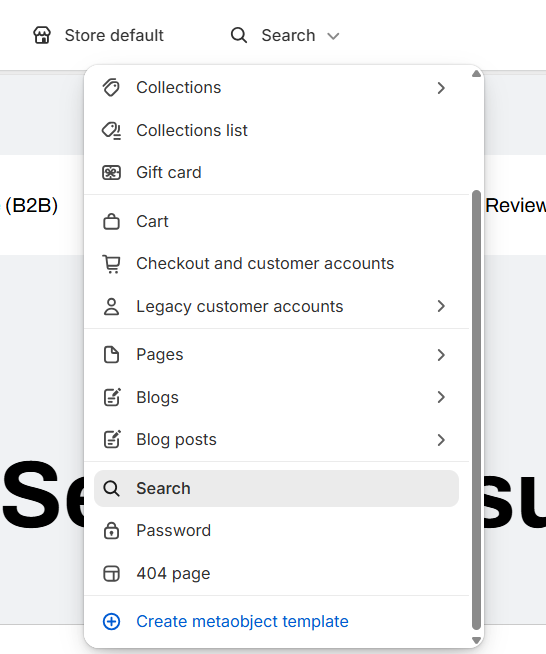 search page navigation