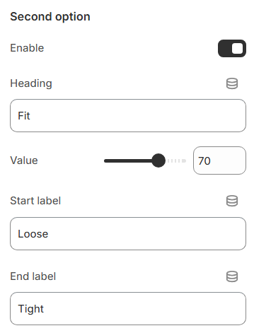 specifications second - third options