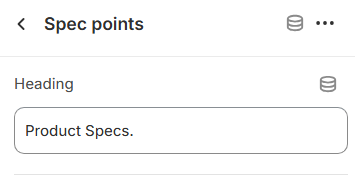 specifications spec poiunts