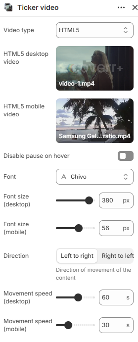 ticker video general