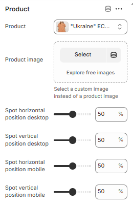 trend products block settings
